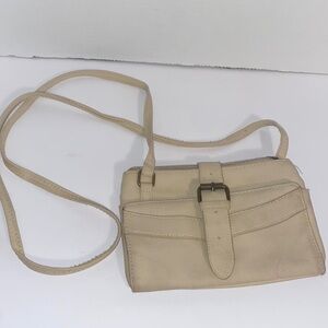 Beige crossbody purse